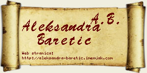 Aleksandra Baretić vizit kartica